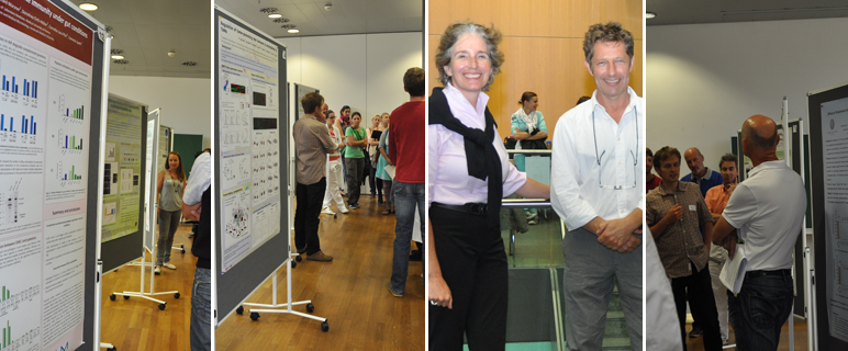 Eindrücke von der Poster-Session; Univ.-Prof.in Dr.in Christine Bandtlow, Vizerektorin für Forschung und Internationales und Vortragender Univ.-Prof. Dr. Quentin Sattentau. 5th_CIIT_science_day.jpg