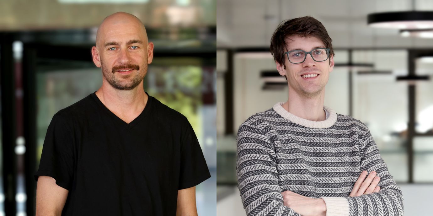 Michael Ebner (l.) und Patrick Rockenschaub (r.) von der Medizinischen Universität Innsbruck erhalten ERC Starting Grants für ihre visionären Projekte. (Fotos: MUI/D. Bullock) erc25.jpg
