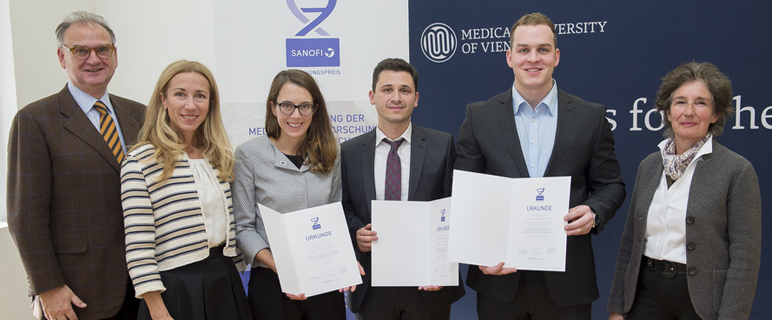 Sanofi Preise für drei junge Forscher:innen der Medizin Uni Innsbruck