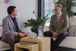 Rektor Fleischhacker im Gespräch