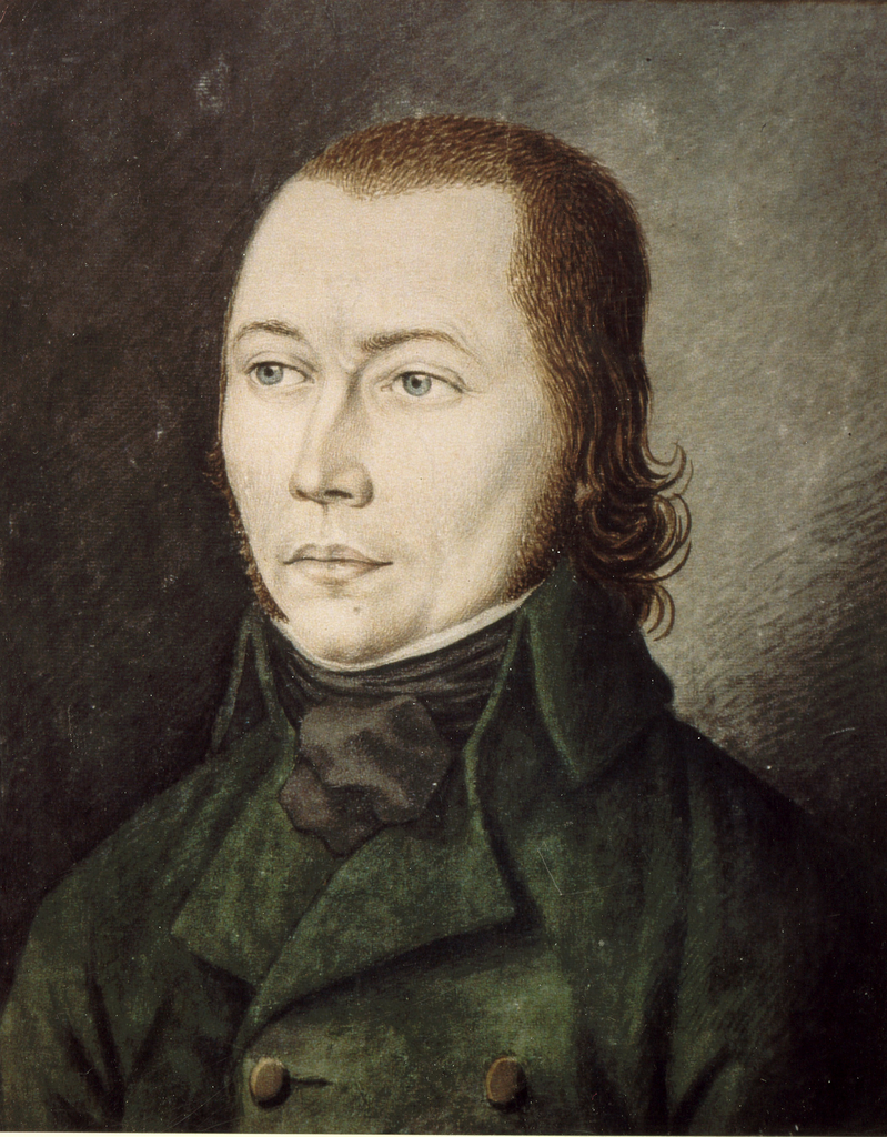 Porträt des Schinderhannes alias Johannes Bückler, Gouache-Malerei von K.M. Ernst, 1803